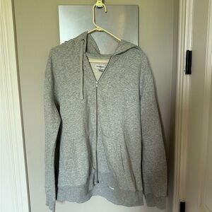 Gray Zip Hoodie Sweater